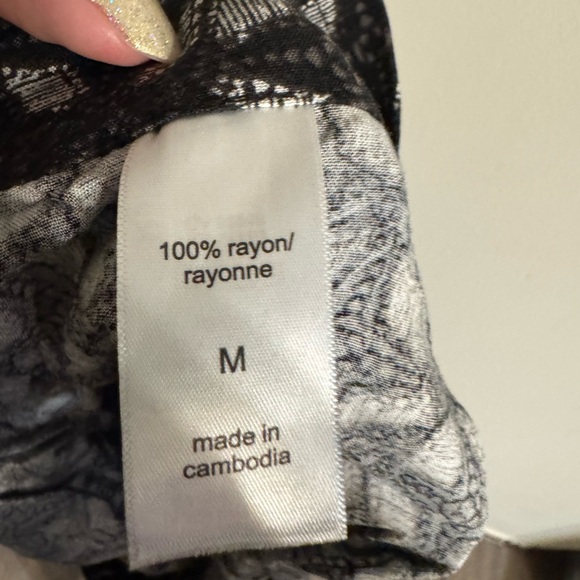 2/$10 Black and White Patterned Shorts - Picture 5 of 5